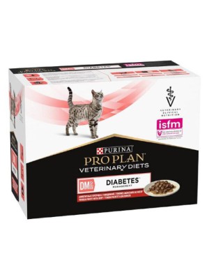 Purina Pro Plan Veterinary Diets DM Diabetes Managment для кошек в соусе с говядиной 10х80 г