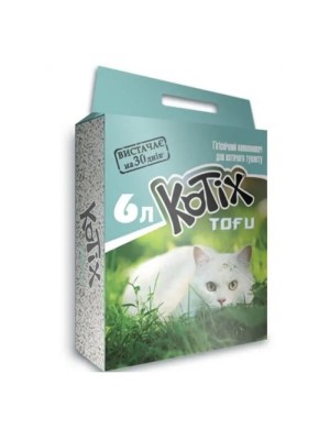 Наполнитель соевый Kotix Tofu Classic Тофу для кошачьего туалета классик 6 л/2.6 кг