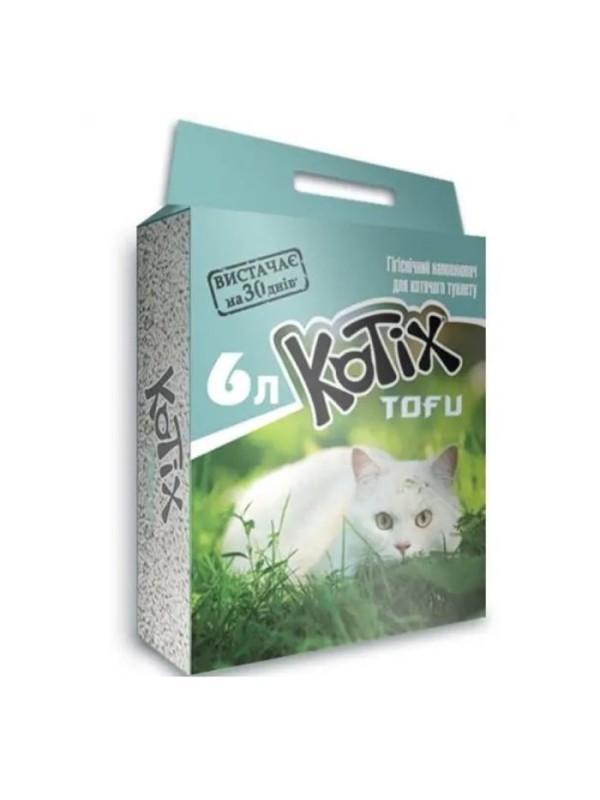 Наповнювач соєвий Kotix Tofu Classic Тофу для котячого туалету класик 6 л/2.6 кг