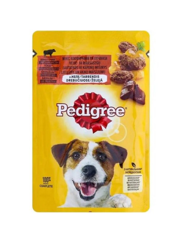 Pedigree Сhicken пауч для собак з яловичиною та печінкою у желе 24*100 г