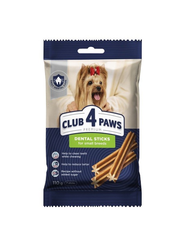 Клуб 4 Лапы Premium Dental Sticks жевательные палочки для собак малых пород (чистка зубов) 110г