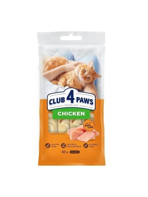 Лакомста для кошек Клуб 4 лапы Premium Cream кремовые, с курицей, 4х15 г