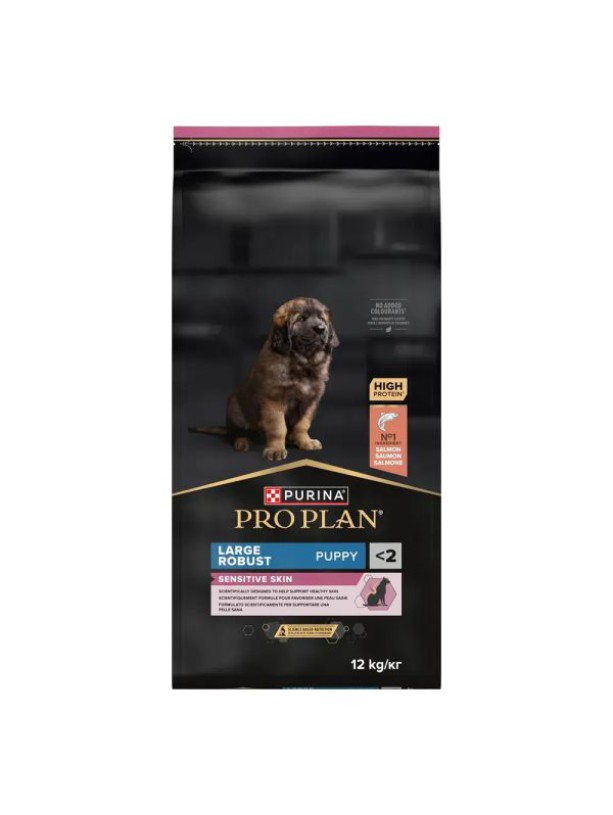 Pro Plan Large Robust Puppy Sensitive Skin Salmon 12 кг сухий корм для цуценят великих порід з лососем