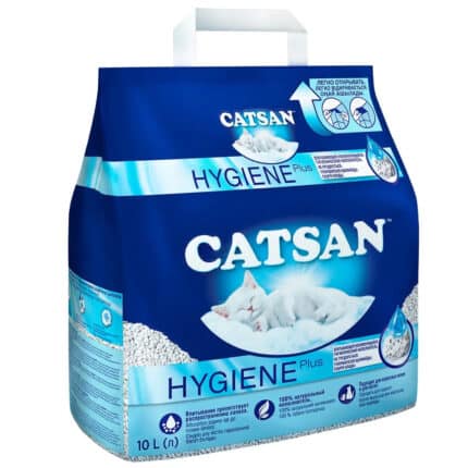 Наполнитель кварцевый catsan hygiene plus для кошачьего туалета 10 л