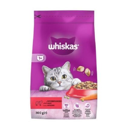 whiskas для кошек с говядиной 800 г