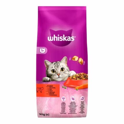 whiskas для кошек с говядиной 14 кг