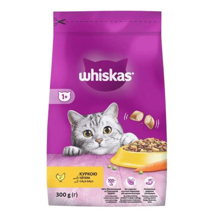 whiskas для кошек с курицей 300 г