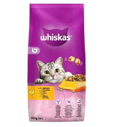 whiskas для кошек с курицей 14 кг