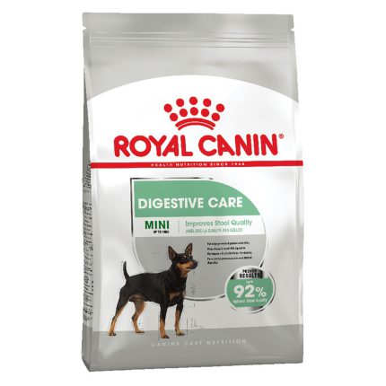 Royal Canin Mini Digestive Care сухой корм для собак 3 кг – купить корм для собак онлайн Характеристика Royal Canin Mini Digestive Care — сухой корм для взрослых собак малых пород с чувствительным пищеварением. Формула разработана с легко усвояемыми ингредиентами, обеспечивая комфортное питание и поддержание оптимальной работы кишечника. Крупные гранулы адаптированы под маленькие челюсти собак малых пород, легко разжевываются и подходят для ежедневного кормления. Корм производится с контролем качества ингредиентов и стабильностью состава. Основные параметры: – Тип корма: сухой корм для собак – Вес упаковки: 3 кг – Возраст: взрослые собаки – Порода: малые породы – Назначение: поддержка пищеварения – Бренд: Royal Canin Преимущества – Сбалансированный состав с оптимальным содержанием белков, жиров и углеводов – Легко усвояемые ингредиенты для комфортного пищеварения – Гранулы малого размера для удобного разжевывания – Высокая поедаемость без усилителей вкуса – Витаминно-минеральный комплекс для поддержания общего состояния здоровья Почему стоит купить Купить корм Royal Canin Mini Digestive Care 3 кг удобно онлайн с доставкой. Продукт подходит для регулярного кормления собак малых пород с чувствительным пищеварением, обеспечивает стабильное качество и прозрачный состав. Корм можно заказать через сайт, Google Shopping и Free Listings, обеспечивая удобство покупки и надежное питание вашего питомца. Преимущества покупки: – Оригинальный корм Royal Canin с гарантией качества – Удобная упаковка 3 кг — идеально для регулярного кормления – Формула, адаптированная для маленьких собак с чувствительным пищеварением – Возможность заказать корм онлайн с доставкой на дом Состав Royal Canin Mini Digestive Care сухой корм для собак 3 кг