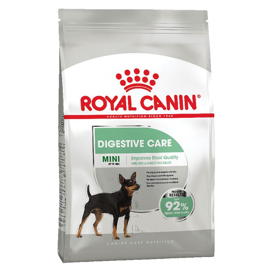 Royal Canin Mini Digestive Care сухой корм для собак 3 кг – купить корм для собак онлайн Характеристика Royal Canin Mini Digestive Care — сухой корм для взрослых собак малых пород с чувствительным пищеварением. Формула разработана с легко усвояемыми ингредиентами, обеспечивая комфортное питание и поддержание оптимальной работы кишечника. Крупные гранулы адаптированы под маленькие челюсти собак малых пород, легко разжевываются и подходят для ежедневного кормления. Корм производится с контролем качества ингредиентов и стабильностью состава. Основные параметры: – Тип корма: сухой корм для собак – Вес упаковки: 3 кг – Возраст: взрослые собаки – Порода: малые породы – Назначение: поддержка пищеварения – Бренд: Royal Canin Преимущества – Сбалансированный состав с оптимальным содержанием белков, жиров и углеводов – Легко усвояемые ингредиенты для комфортного пищеварения – Гранулы малого размера для удобного разжевывания – Высокая поедаемость без усилителей вкуса – Витаминно-минеральный комплекс для поддержания общего состояния здоровья Почему стоит купить Купить корм Royal Canin Mini Digestive Care 3 кг удобно онлайн с доставкой. Продукт подходит для регулярного кормления собак малых пород с чувствительным пищеварением, обеспечивает стабильное качество и прозрачный состав. Корм можно заказать через сайт, Google Shopping и Free Listings, обеспечивая удобство покупки и надежное питание вашего питомца. Преимущества покупки: – Оригинальный корм Royal Canin с гарантией качества – Удобная упаковка 3 кг — идеально для регулярного кормления – Формула, адаптированная для маленьких собак с чувствительным пищеварением – Возможность заказать корм онлайн с доставкой на дом Состав Royal Canin Mini Digestive Care сухой корм для собак 3 кг