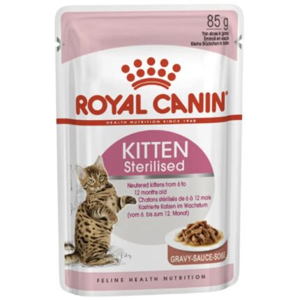 royal canin kitten sterilised в соусе для стерилизованных котят 12х85 г