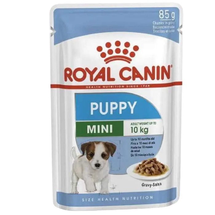 royal canin mini puppy для щенков в соусе 12х85 г
