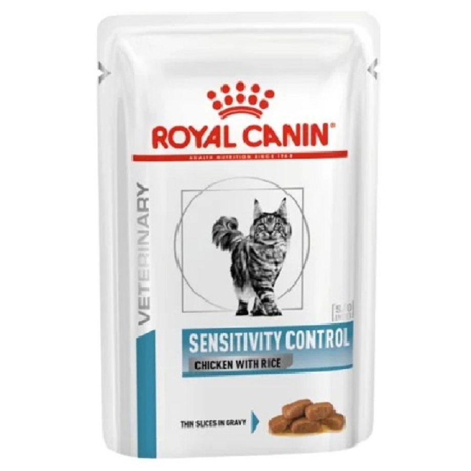 royal canin sensitivity control pouches для кошек при пищевых аллергиях 12х85 г
