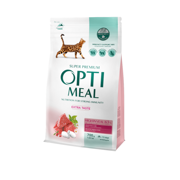 optimeal high in veal для кошек с телятиной 700 г optimeal high in veal для кошек с телятиной 700 г