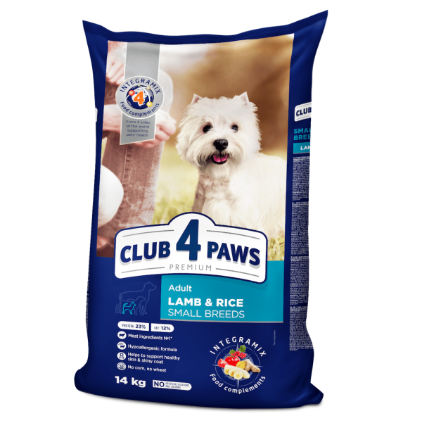Клуб 4 Лапы premium small breeds lamb для собак с ягненком 14 кг
