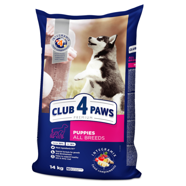 Клуб 4 Лапы premium puppies для щенков с курицей 14 кг
