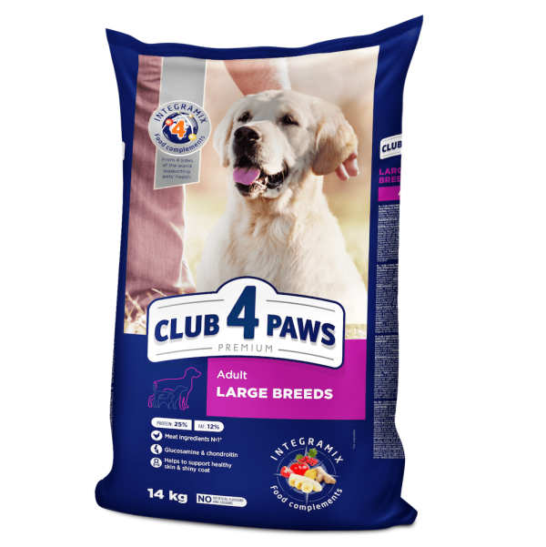 Клуб 4 Лапы premium large для собак крупных пород с курицей 14 кг