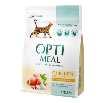 optimeal cat chicken для кошек с курицей 200 г