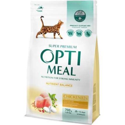 optimeal cat chicken для кошек с мясом курицы 700 г