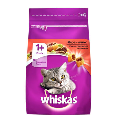 whiskas для кошек с говядиной 300 г