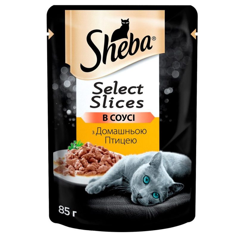 sheba slices для кошек с домашней птицей в соусе 12*85 г sheba slices для кошек с домашней птицей в соусе 12*85 г