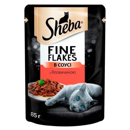 sheba slices для кошек с говядиной в соусе 12*85 г