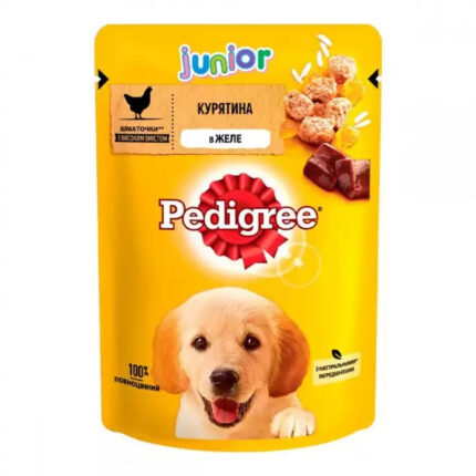 pedigree junior Сhicken in jelly пауч для собак с курицей в желе 24*100 г