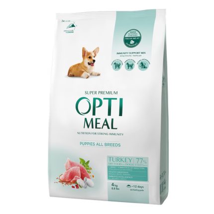 optimeal puppies для щенков с индейкой 4 кг