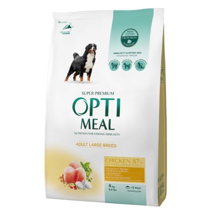 optimeal maxi для собак крупных пород с курицей 4 кг