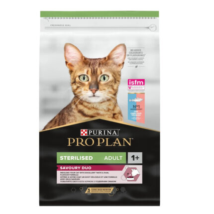 purina pro plan cat sterilised savoury duo Сod & Тrout с треской для стерилизованных кошек 10 кг