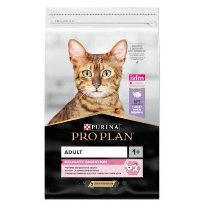 purina pro plan cat adult delicate digestion turkey для кошек c индейкой 10 кг