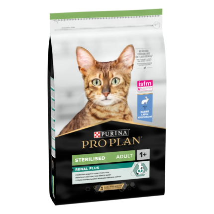 purina pro plan cat sterilised renal plus rabbit для стерилизованных кошек с кроликом 1.5 кг