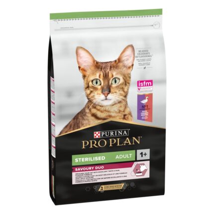 purina pro plan cat adult sterilised duck для стерилизованных кошек с уткой 1.5 кг