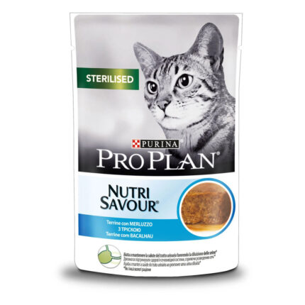 purina pro plan adult sterilised для стерилизованных кошек паштет с треской 24х85 г