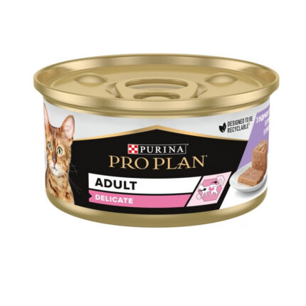 purina pro plan delicate turkey паштет с индейкой для кошек 24*85 г