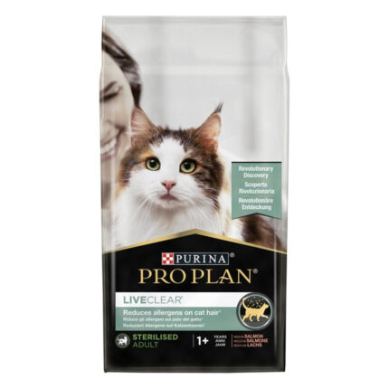 purina pro plan liveclear sterilised salmon для кошек стерилизованных с лососем 1.4 кг