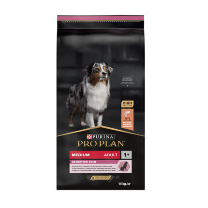 purina pro plan dog adult medium sensitive skin salmon для собак с лососем 14 кг