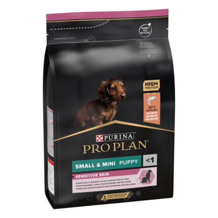 purina pro plan puppy small & mini sensitive skin salmon для щенков мелких пород с лососем 3 кг