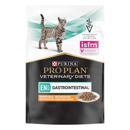 purina veterinary diets en gastrointestinal feline в подливке с курицей для кошек 10х80 г