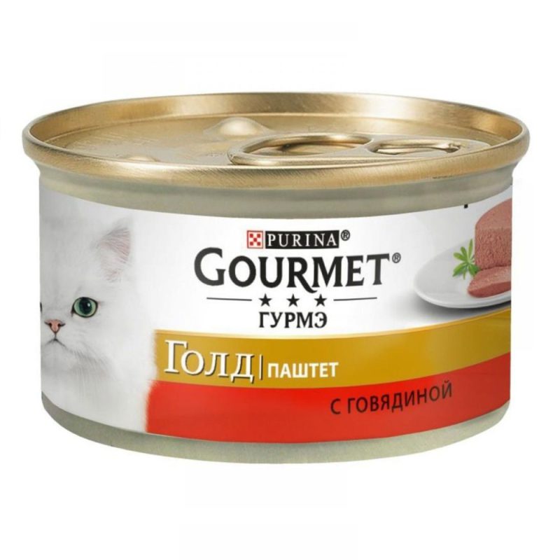 gourmet gold для кошек паштет с говядиной 24x85 г gourmet gold для кошек паштет с говядиной 24x85 г