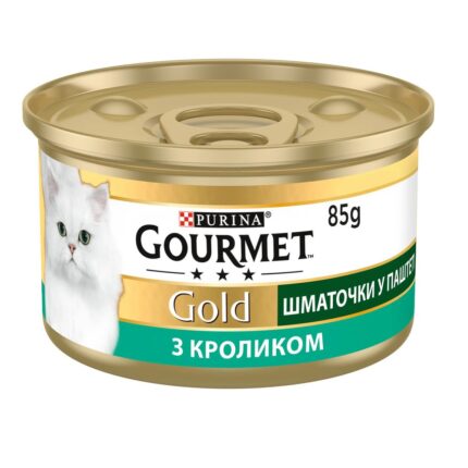 gourmet gold для кошек с кроликом, кусочки в паштете 24x85 г