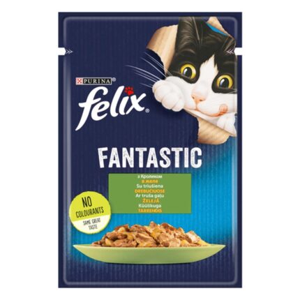 Влажный корм для кошек felix fantastic, с кроликом, 26*85 г