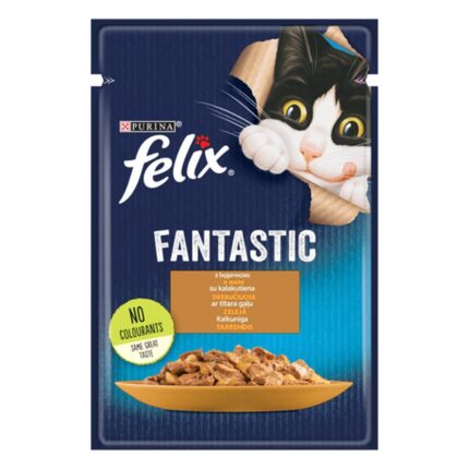 Влажный корм для кошек felix fantastic, с индейкой, 26*85 г