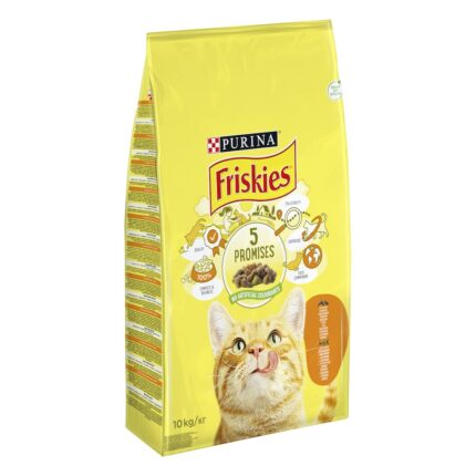 purina friskies для кошек с курицей и овощами 10 кг