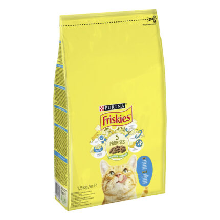 purina friskies для кошек с лососем и овощами 10 кг