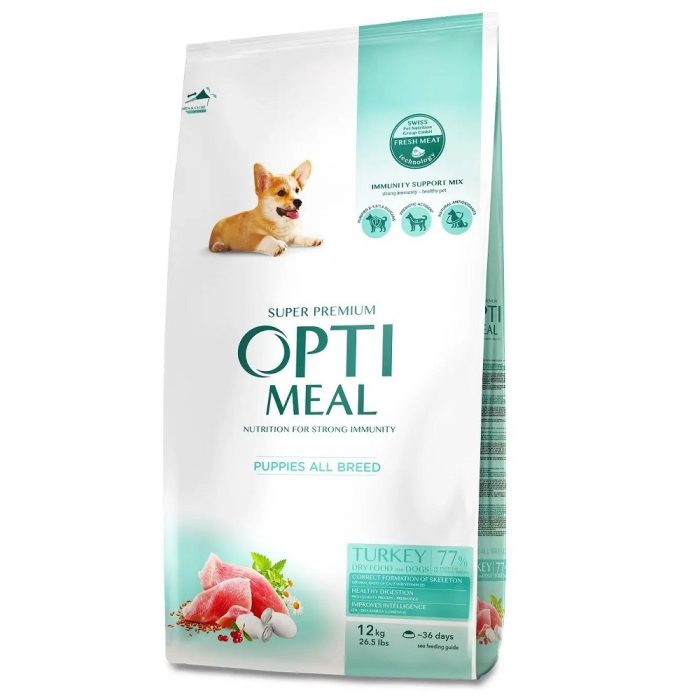 optimeal puppies для щенков с индейкой 12 кг optimeal puppies для щенков с индейкой 12 кг
