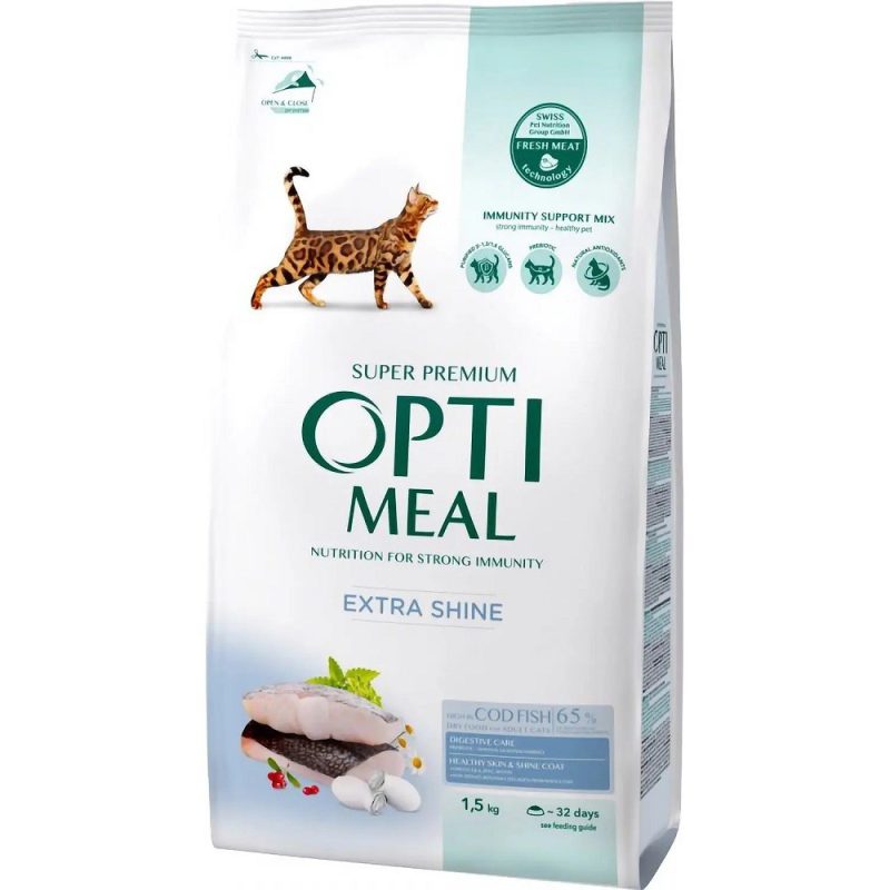 Optimeal Adult Cat Cod Fish 1.5 кг— сухой корм для кошек со вкусом трески