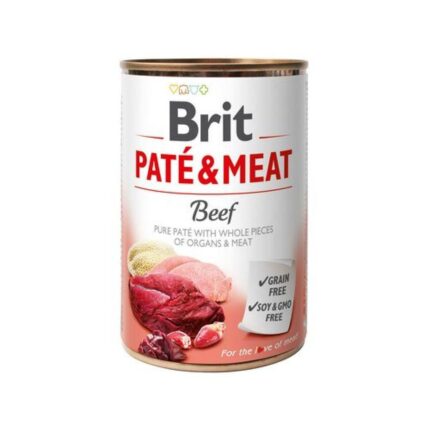 brit pate meat dog для собак паштет с говядиной 400 г