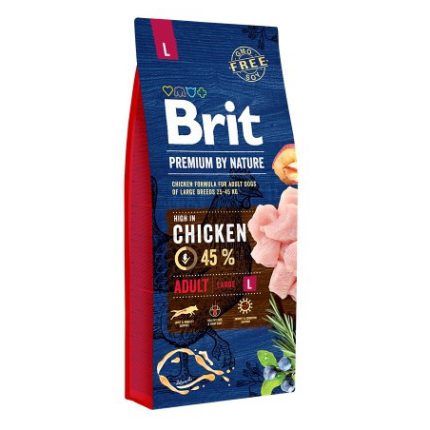 brit premium large l для собак крупных пород с курицей 15 кг