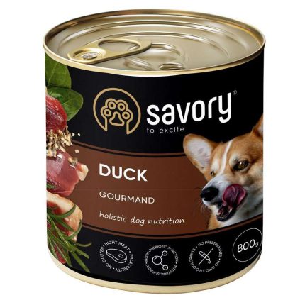 savory dog gourmand duck для собак с уткой 800 г